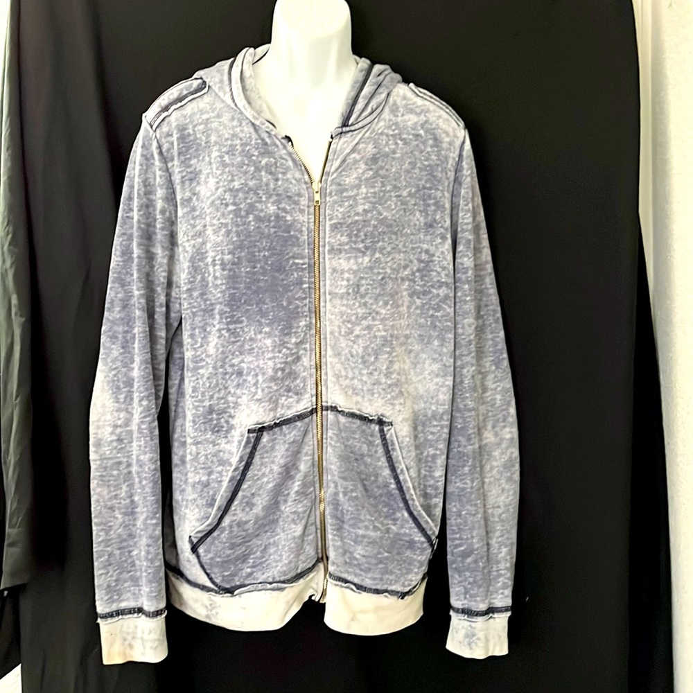 Large Dusty Thread Zip Ip Hoodie